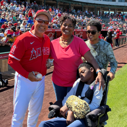 Photo of family at Spring Training Game